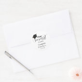 1つの頭が切れるクッキー卒業パーティー ラウンドシール (封筒)