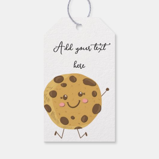 1つの頭が切れるクッキー ギフトタグ (裏面)