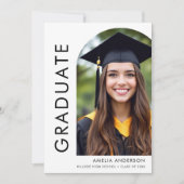 1つの頭が切れるCookieの卒業写真のお知らせ 案内状 (正面)