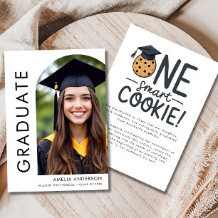 1つの頭が切れるCookieの卒業写真のお知らせ 案内状