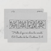 1つの魂の愛を見つ救けた~日付スペインの 案内ポストカード (正面/裏面)