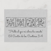 1つの魂の愛を見つ救けた~日付スペインの 案内ポストカード (正面)