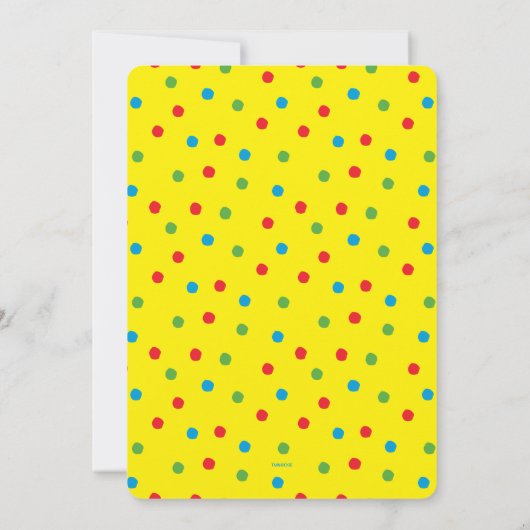 1つの魚2つの魚 – 最初の誕生日 招待状 (裏面)