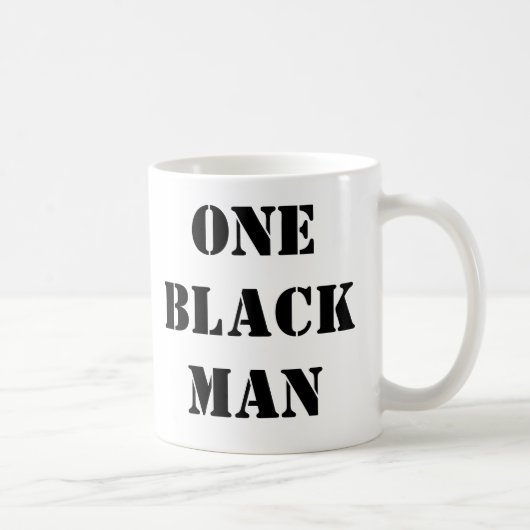 1つの黒人男性のコーヒー・マグ コーヒーマグカップ (右)