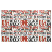 1つの黒帯の生地 ファブリック (ファットクウォーター)