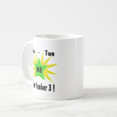 1つの2つの私の番号3 コーヒーマグカップ (正面左)