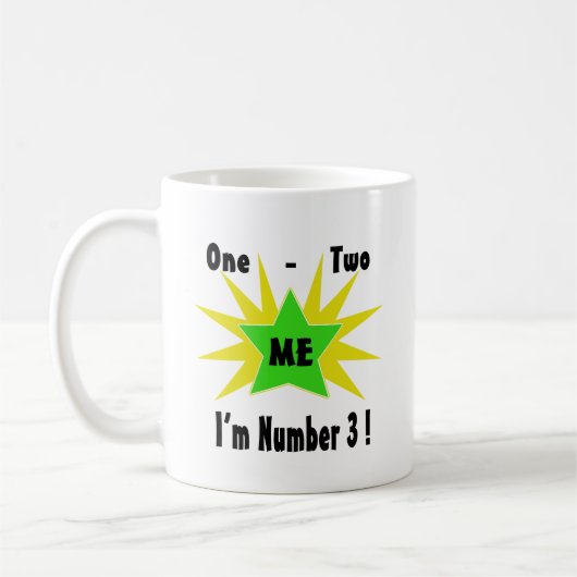 1つの2つの私の番号3 コーヒーマグカップ (左)