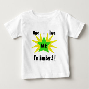 1つの2つの私の番号3 ベビーTシャツ