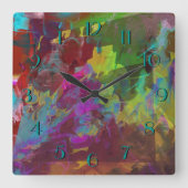 1つの2 スクエア壁時計 (正面)