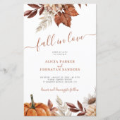 1つのBUDGET秋で恋の結婚式招待状 (正面)