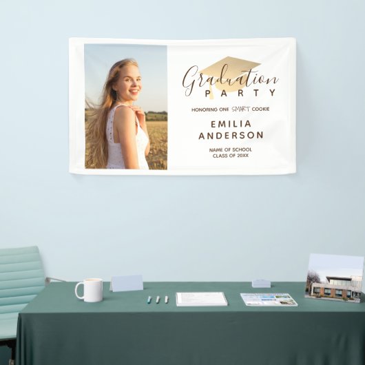 1つのCookieバナーの頭が切れる卒業パーティー 横断幕 (トレードショー)