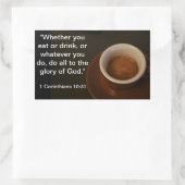 1つのCorinthiansの10:31のエスプレッソのステッカー 長方形シール (バッグ)