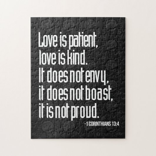 1つのCorinthiansの13:4のパズル ジグソーパズル (縦)