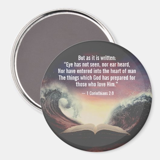 1つのCorinthiansの2:9の目は見ませんでした、耳は聞きました、 マグネット (正面/裏面)
