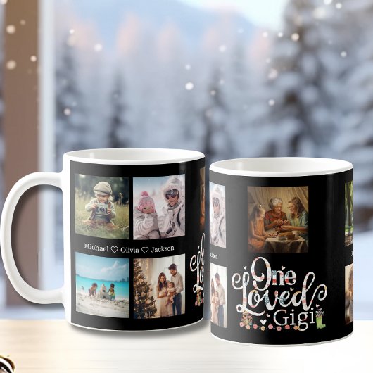 1つのGigi孫9フォトコラージュ コーヒーマグカップ