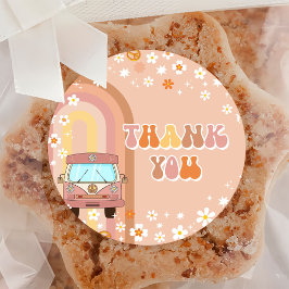 1つのGroovy 1st誕生日パーティー ラウンドシール