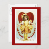 1つのI愛へのバレンタイン シーズンポストカード (正面/裏面)