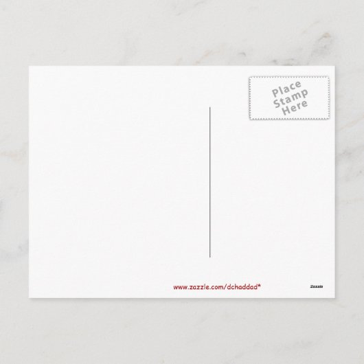 1つのI愛へのバレンタイン シーズンポストカード (裏面)