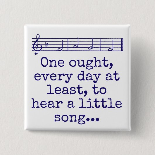 1つのOU毎日少なくとも – 音楽引用文 缶バッジ (正面)