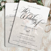 1つのQRコーエレガントドに含まれる上品な写結婚真 招待状