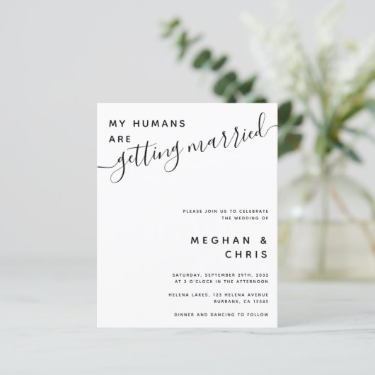 1つのQRコードで予算をすべて結婚式招待状 (スタンド正面)