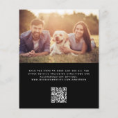 1つのQRコードで予算をすべて結婚式招待状 (裏面)