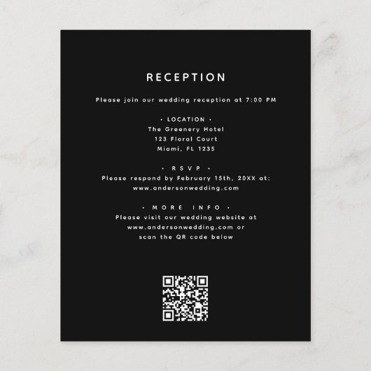 1つのQRコードで予算ハロウィン結婚をすべて (裏面)