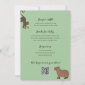 1つのQRコードで小さなワイルドワンベイビーシャワー 招待状 (裏面)