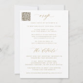 1つのQRコードに含まれるVellumのフォトベー結婚ス 招待状 (裏面)