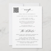 1つのQRコードに含まれるVellumのフォトベー結婚ス 招待状 (裏面)