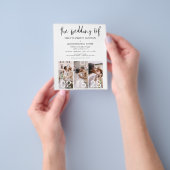 1つのQRコードのミニマル結婚リストですべてを予算 チラシ (手)