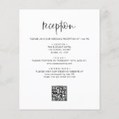 1つのQRコードのミニマル結婚リストですべてを予算 チラシ (裏面)