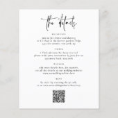 1つのQRコードフォトで予算のミニマル結婚リスト (裏面)