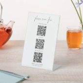 1つのQrコードプログラムバーメニュースクリプ結婚ト 台座サイン (インサイチュ)