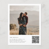 1つのQRコード2写真エレガントで予算を結婚全て (裏面)