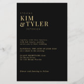 1つのQR RSVPフォト結婚式招待状で予算を設定 (正面)