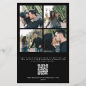 1つのQR RSVP結婚式招待状で写真すべてを予算に収める チラシ (裏面)