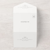 1つのRSVPでミニマリストすべてを結婚式招待状 オールインワン招待状 (外側)