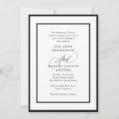 1つのRSVP詳細のブラックアンパサンド結婚 招待状 (正面)