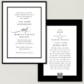 1つのRSVP詳細のブラックアンパサンド結婚 招待状