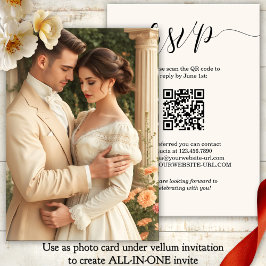 1つのVellum写真の背景で全スクリプトを結婚作成 招待状