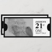 1つのVIP 21の誕生日パーティー写真招待状を許可 招待状 (正面/裏面)