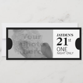 1つのVIP 21の誕生日パーティー写真招待状を許可 招待状