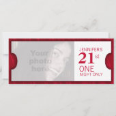 1つのVIP 21の誕生日パーティー写真招待状を許可 招待状 (正面)