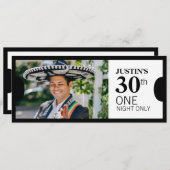 1つのVIP 30th誕生日パーティーフォト招待状 招待状 (正面/裏面)