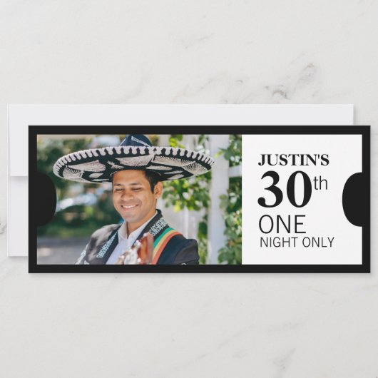 1つのVIP 30th誕生日パーティーフォト招待状 招待状 (正面)