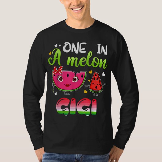1つはメロンのギのスイカおもしろいに Tシャツ (正面)