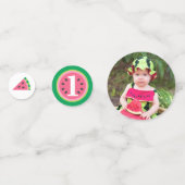 1つはメロンのスイカベビー1stバースデーフォト コンフェッティ (正面)