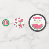 1つはメロンのスイカベビー1stバースデーフォト コンフェッティ (裏面)