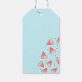 1つはメロンのスイカ誕生日招待状 ギフトタグ (裏面)